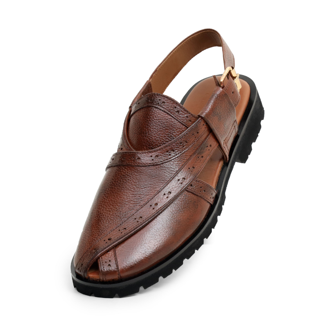 Classic Brown Leather Kheri Chappal for Men | Handmade – Artex