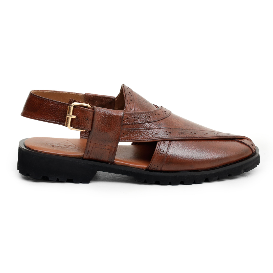 Classic Brown Leather Kheri Chappal for Men | Handmade – Artex