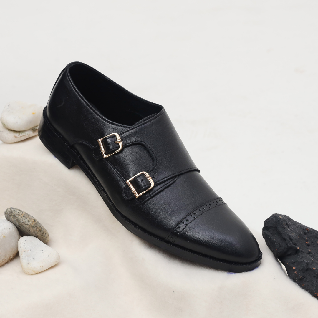 Black Brogue Leather Shoes | Stylish Men’s Footwear – Artex