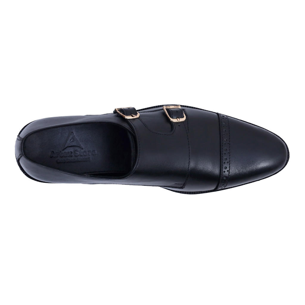 Black Brogue Leather Shoes | Stylish Men’s Footwear – Artex