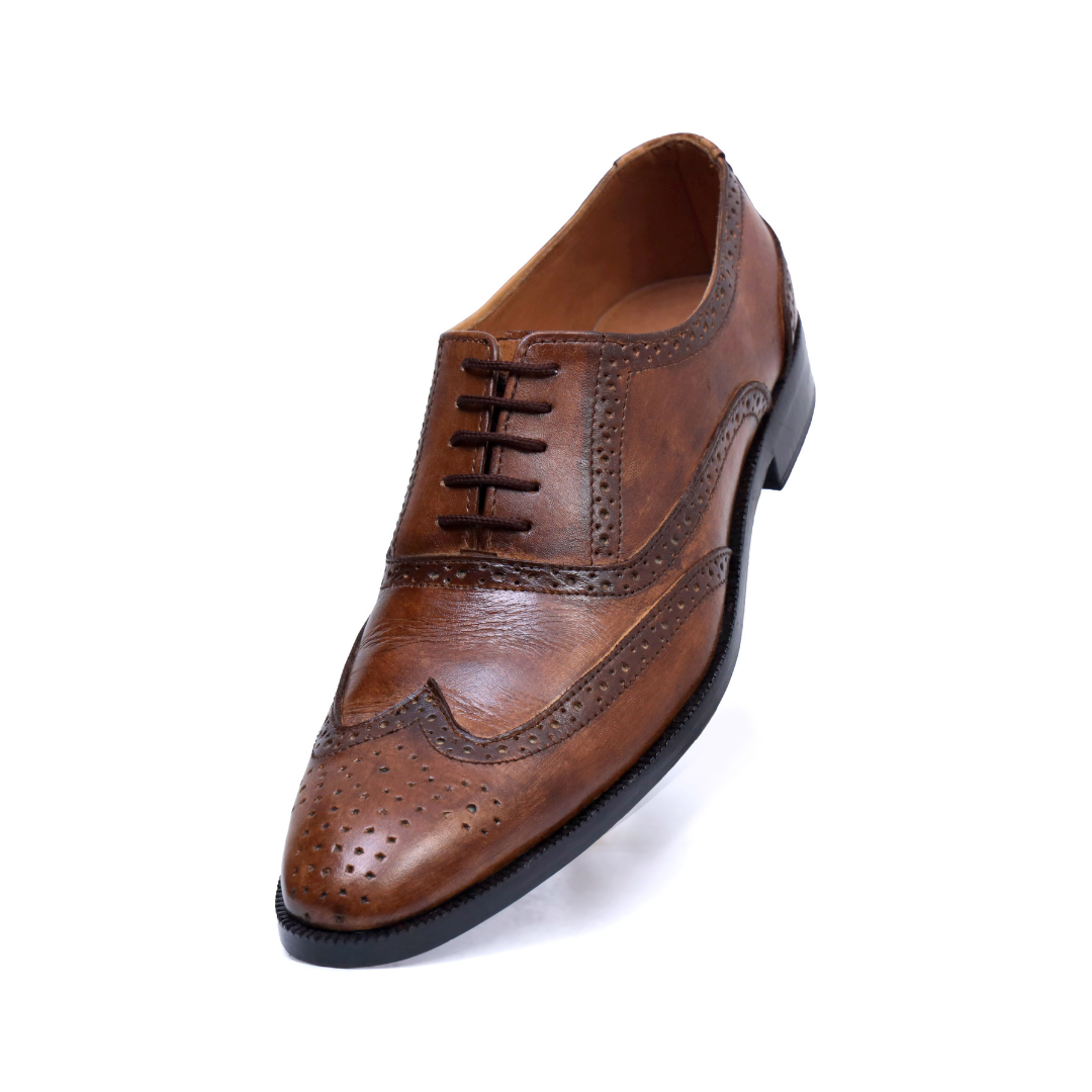 Brown Oxford Leather Shoes | Elegant Men’s Shoes – Artex