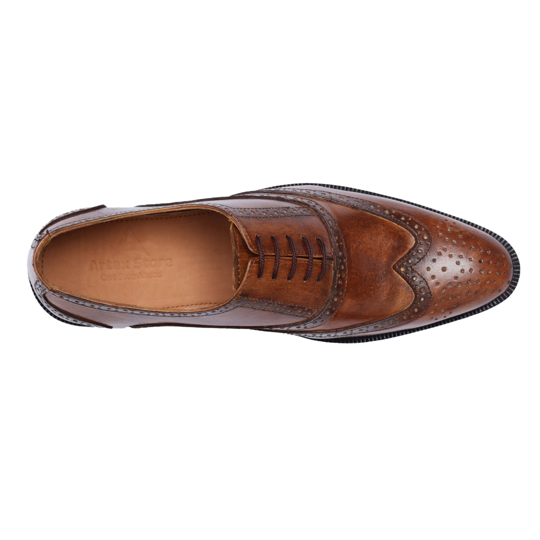 Brown Oxford Leather Shoes | Elegant Men’s Shoes – Artex