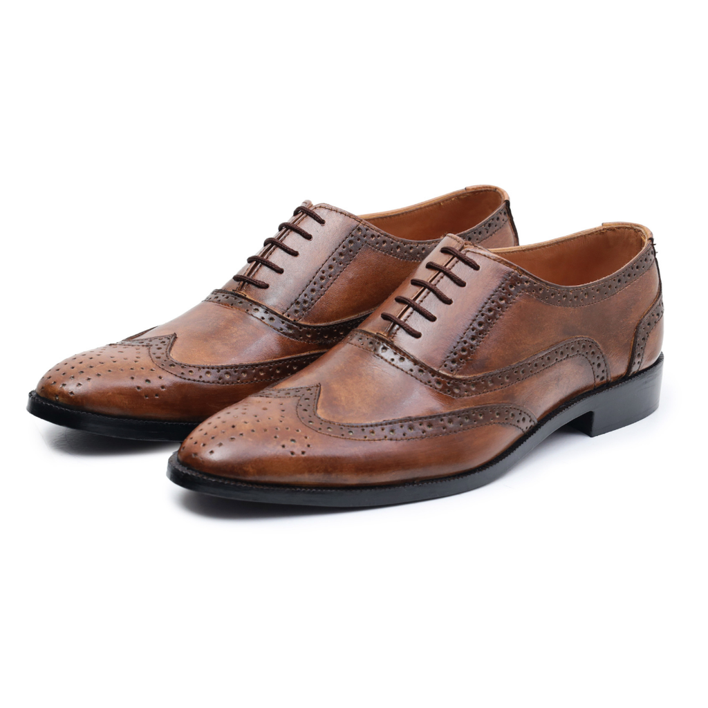 Brown Oxford Leather Shoes | Elegant Men’s Shoes – Artex